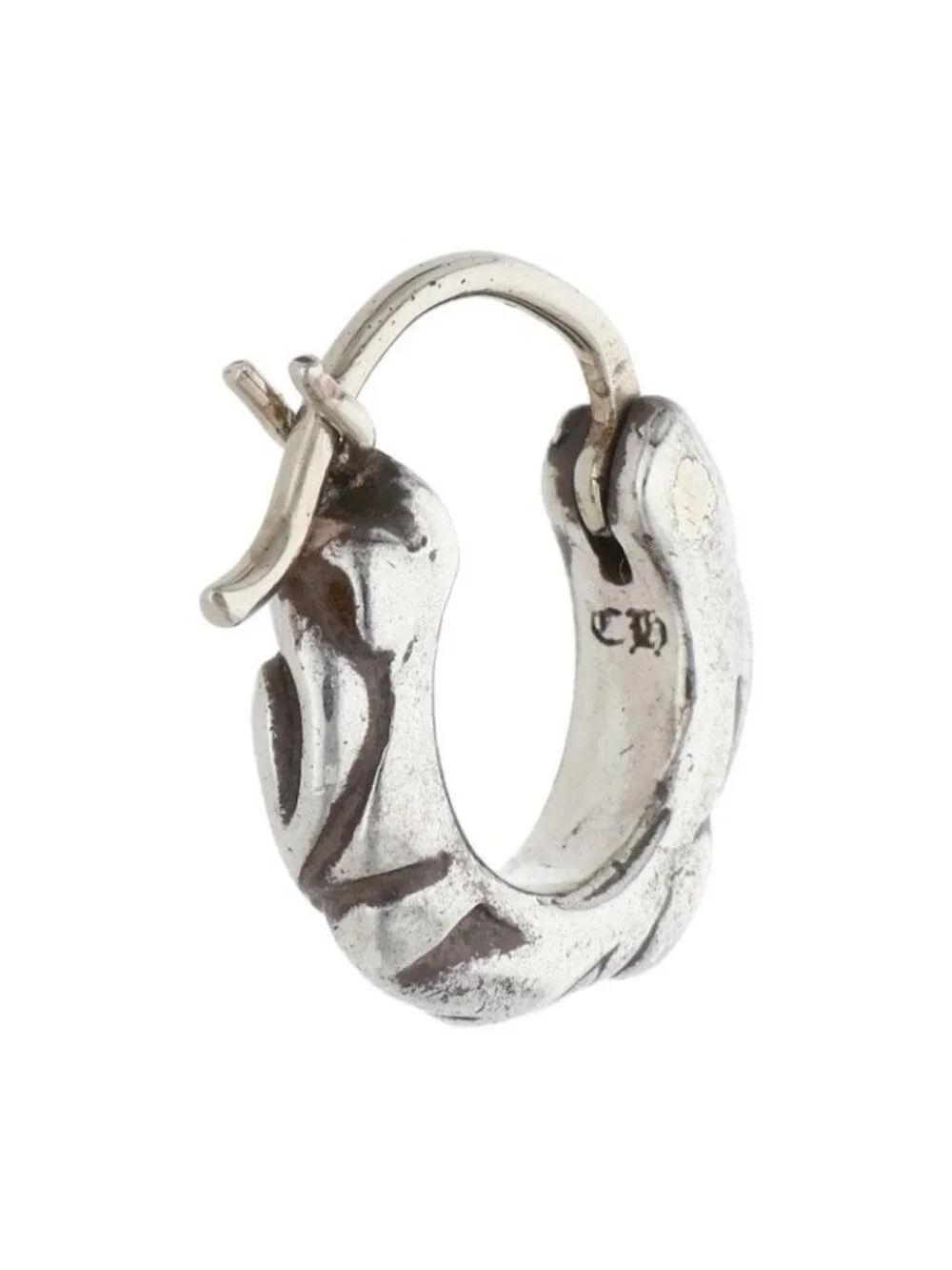 Chrome Hearts Tny Hoop Scrl Thai Nice Kroll Silver Earrings